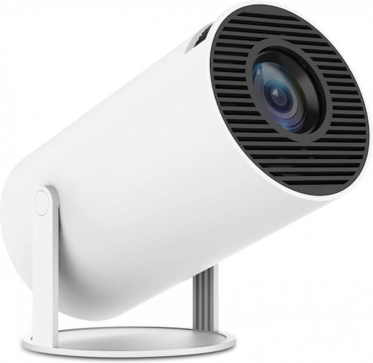 Portable Projector 4K Mini Projector LCD HD Λάμπας LED με Wi-Fi και Ενσωματωμένα Ηχεία Λευκός