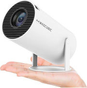 Portable Projector 4K Mini Projector LCD HD Λάμπας LED με Wi-Fi και Ενσωματωμένα Ηχεία Λευκός